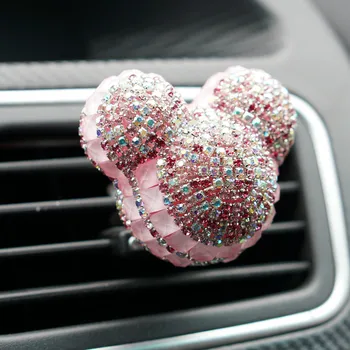 

Car Ornament Cute Crystal Diamond Auto Air Condition Vent Clip Perfume Outlet Air Smell Diffuser Fragrance Air Freshener