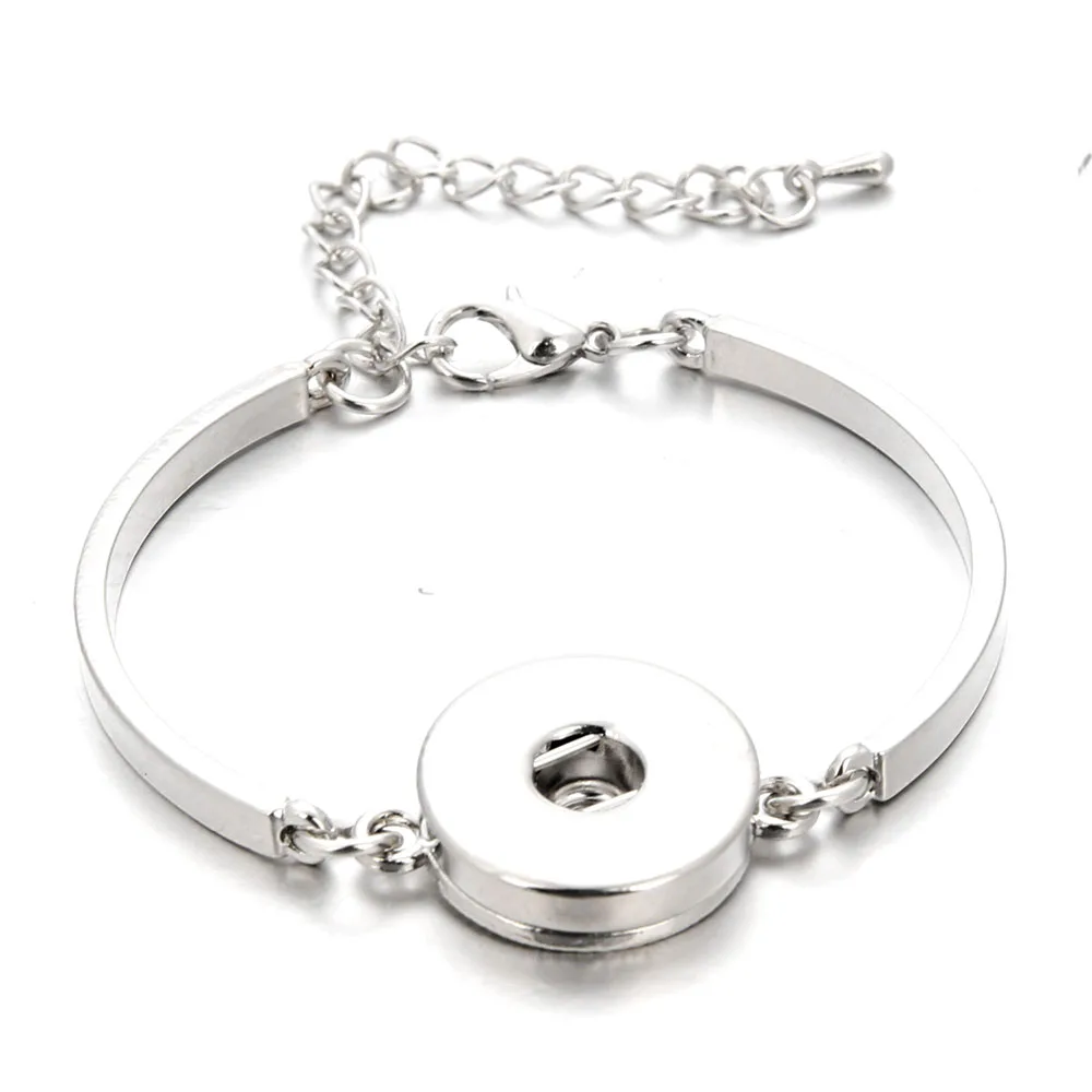 Золото серебро 2 цвета прямые продажи ювелирные изделия из стерлингового серебра односторонние браслеты для металла 18 мм браслет с защелкой ZE055 - Окраска металла: 14