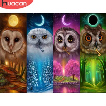

Huacan 5D DIY Diamond Painting Owl Full Square Diamond Embroidery Animal Cross Stitch Picture Rhinestones Mosaic Home Decor Gift