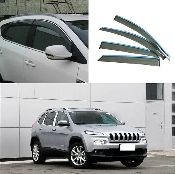 For Jeep Cherokee Limited 2014 2015 2016 2017 Window Wind Deflector