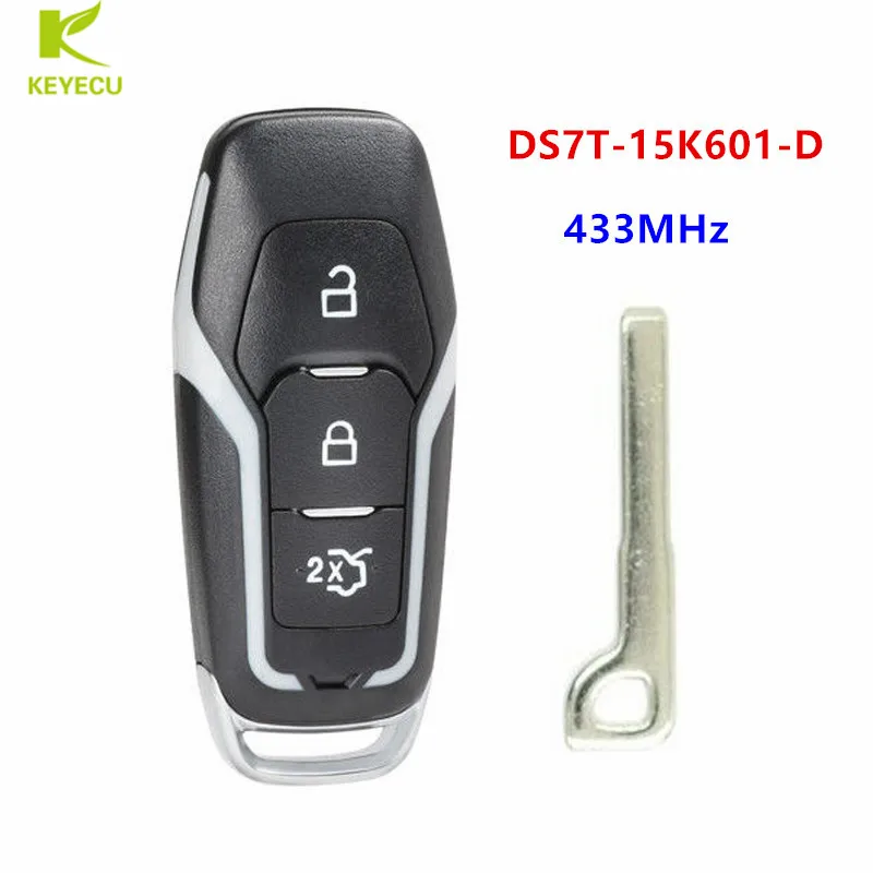 

KEYECU Replacement Smart Card Remote Car Key 433MHz W/HITAG PRO Chip for Ford Mondeo Edge S-Max Galaxy 2014-2018 DS7T-15K601-D