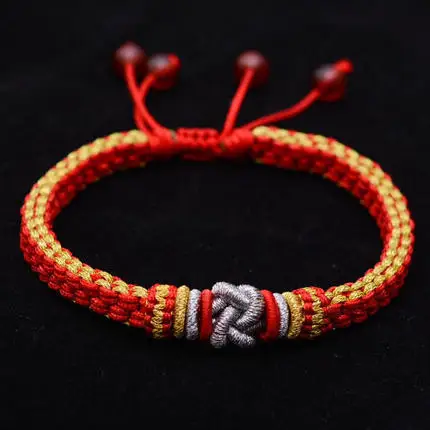 LKO Новое поступление браслет ручной вязки удача китайский узел для мужчин и женщин браслет Национальный Стиль тайская Веревка