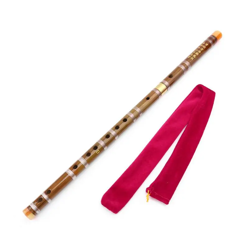 1 шт. профессиональная бамбуковая флейта китайская деревянная флейта C D E F G ключ поперечная флейта - Цвет: D Key