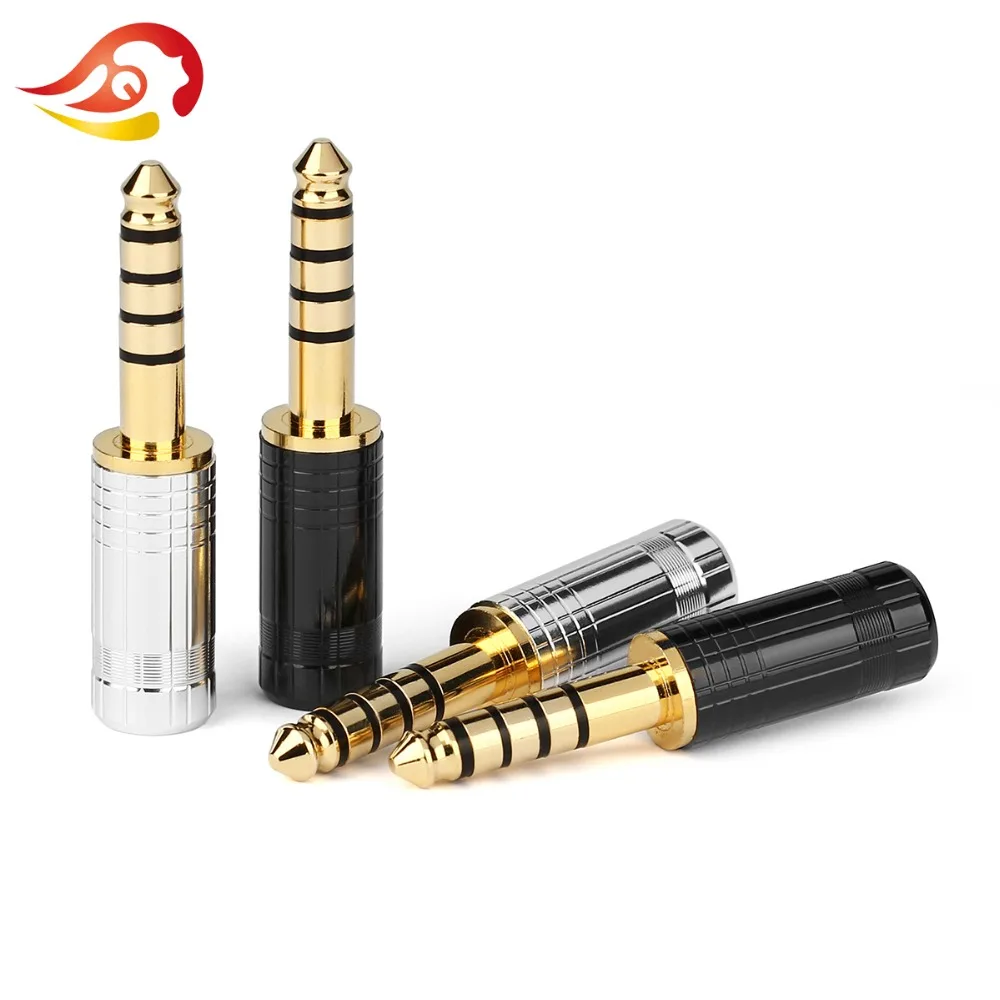 QYFANG 4.4mm Plug Audio Jack 5 Pole Earphone Splice Adapter DIY HiFi