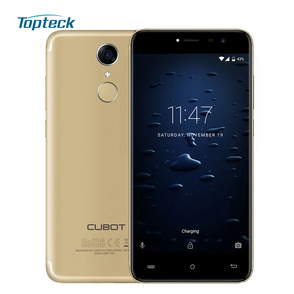 

CUBOT Note Plus 4G Smartphone 5.2" FHD 1920*1080P 3GB RAM+32GB ROM MTK6737T Quad Core 16+16MP Cameras Android 7.0 Mobilephone