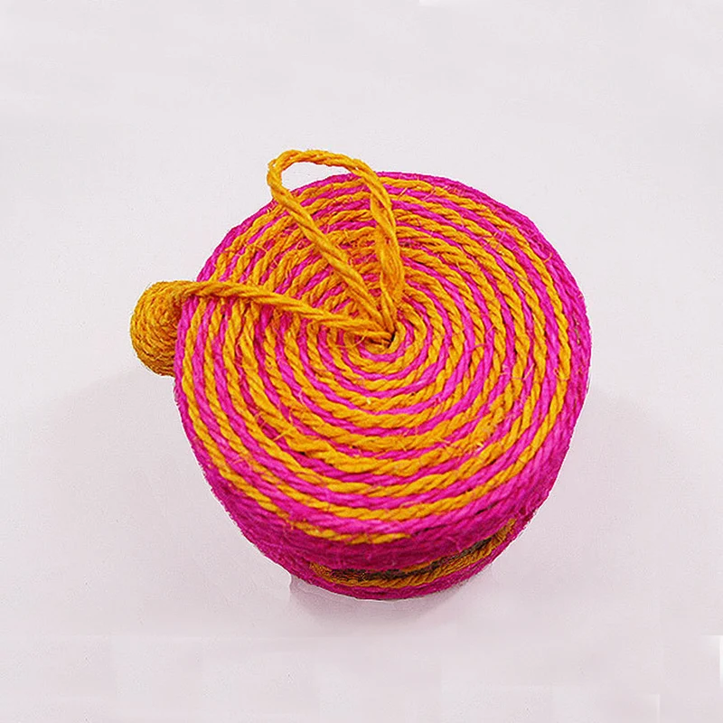 Pet Cat Toy Sisal Roller Scratching Post Cat Grinding Claws Sound Toys Woven Drum Type Wear-resistant Scartching Barrel