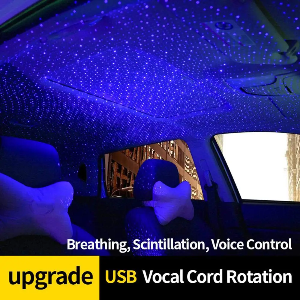 

Car Atmospheres Ambient Star LED Light Waterproof DJ RGB Colorful Music Sound Voice/Remote Control Interior USB Decorative Lamp