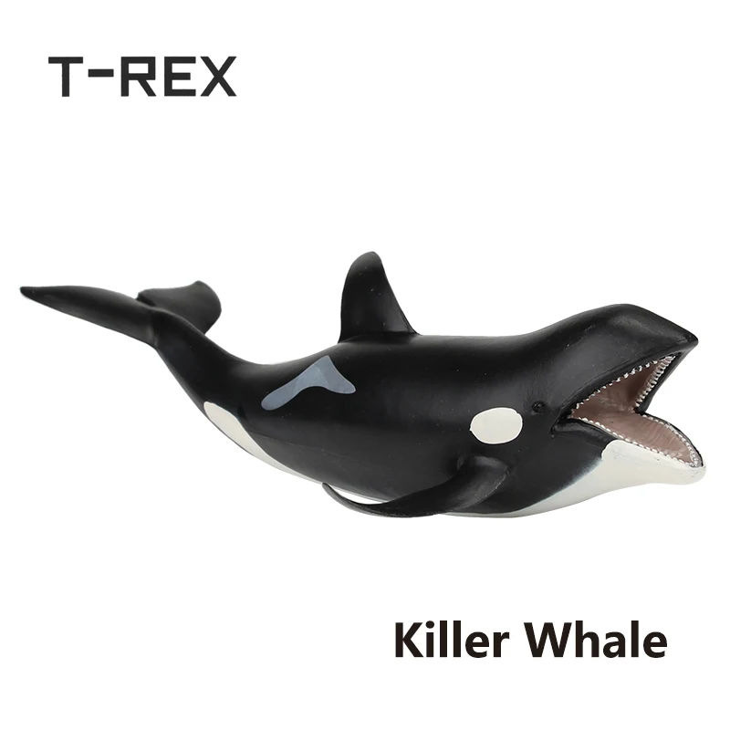 

T-REX 23 CM Large Size Sea Life Killer Whale Simulation Animal Model Plastic Fish Figure Toys Gift for Kids Early Education