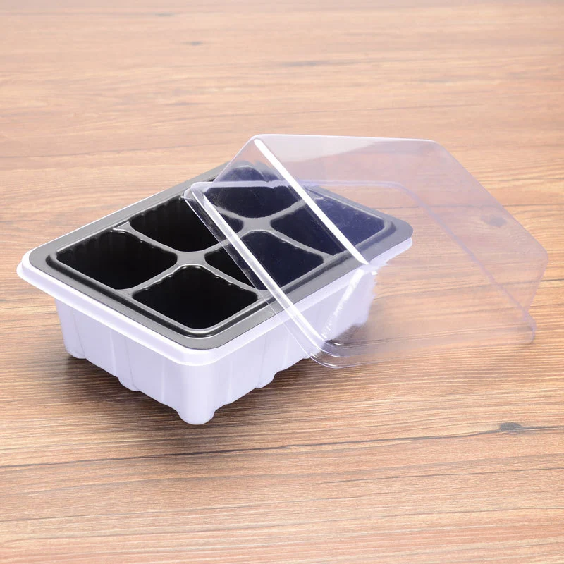 

6/12 Grids Nursery Pot Planting Seed Tray Kit Plant Germination Box with Dome and Base Garden Grow Box Gardening Bonsai