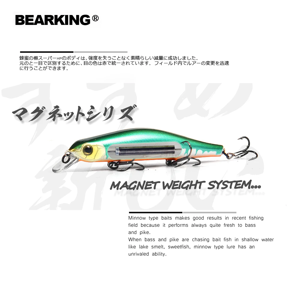 Bearking бренд Z110 жесткие рыболовные приманки гольян 11 см 17 г качественные приманки воблеры для глубокого дайвинга рыболовные снасти