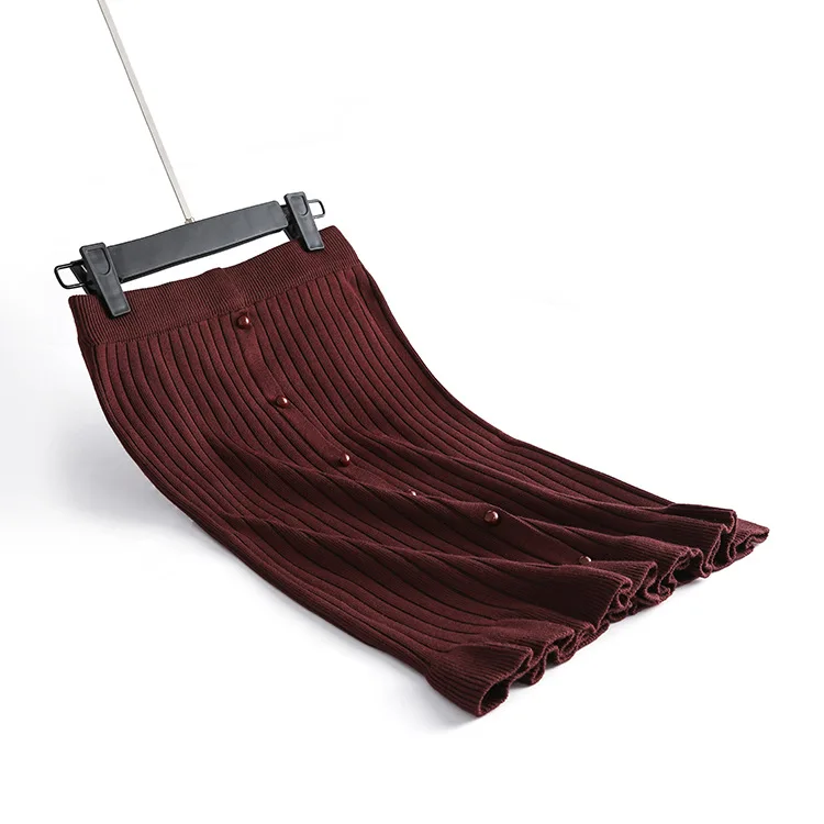 Faldas Mujer горячая Распродажа юбок юбка-пачка Женская осень лист лотоса эластичная талия вязаная сумка бедра Женская