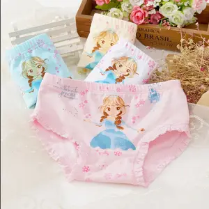 4PCS/LOT Kids Girls Cotton Panties Children Underwear Briefs 3-9Yrs