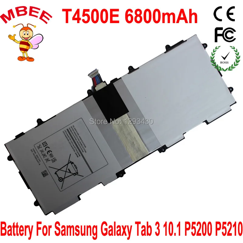 Original T4500E 6800mAh Battery For Samsung Galaxy Tab 3 10.1 P5210 P5200 GT P5200 Tablet