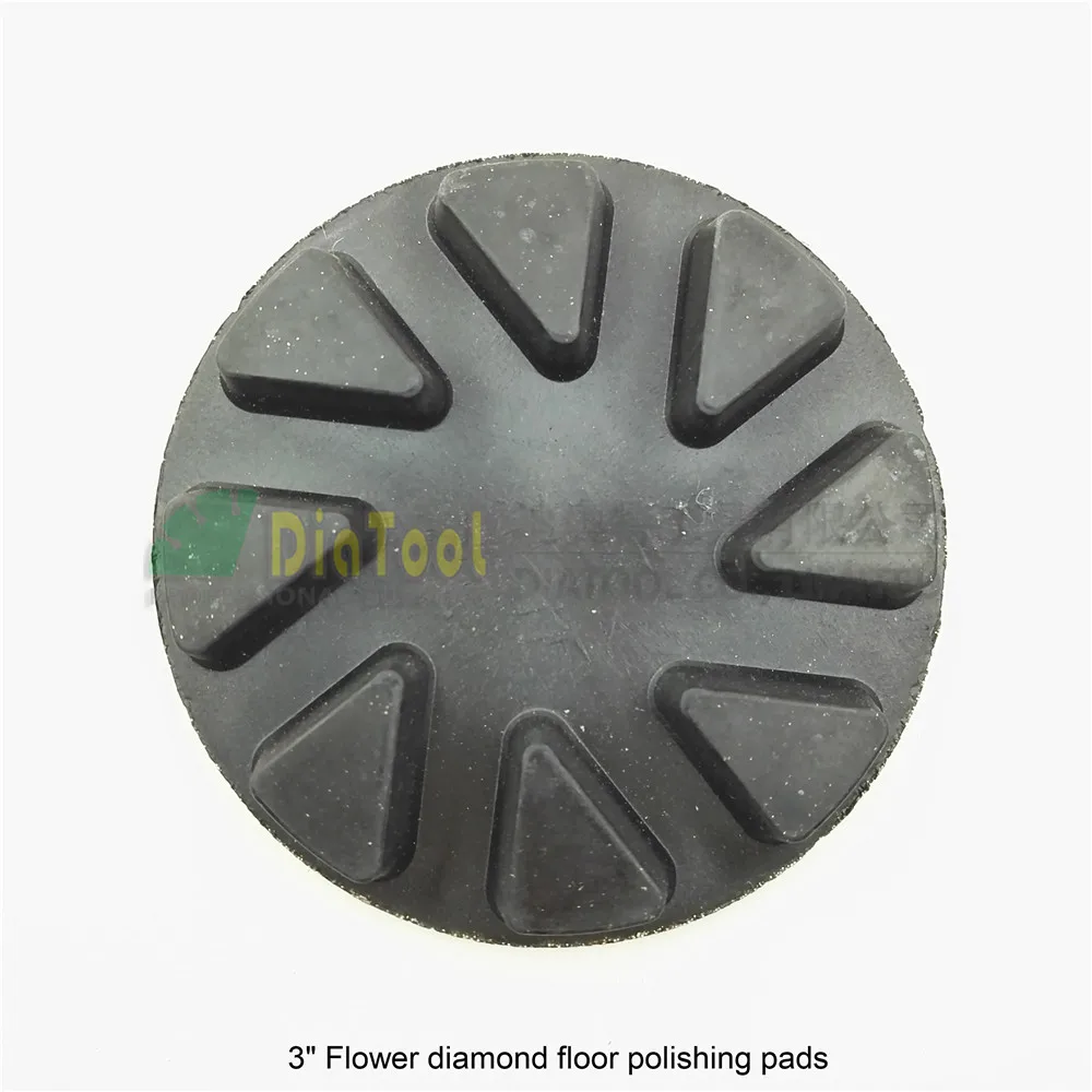 SHDIATOOL 3pcs 80mm #50 diamond floor sanding disc Flower type 3" Resin bond diamond floor polishing pads