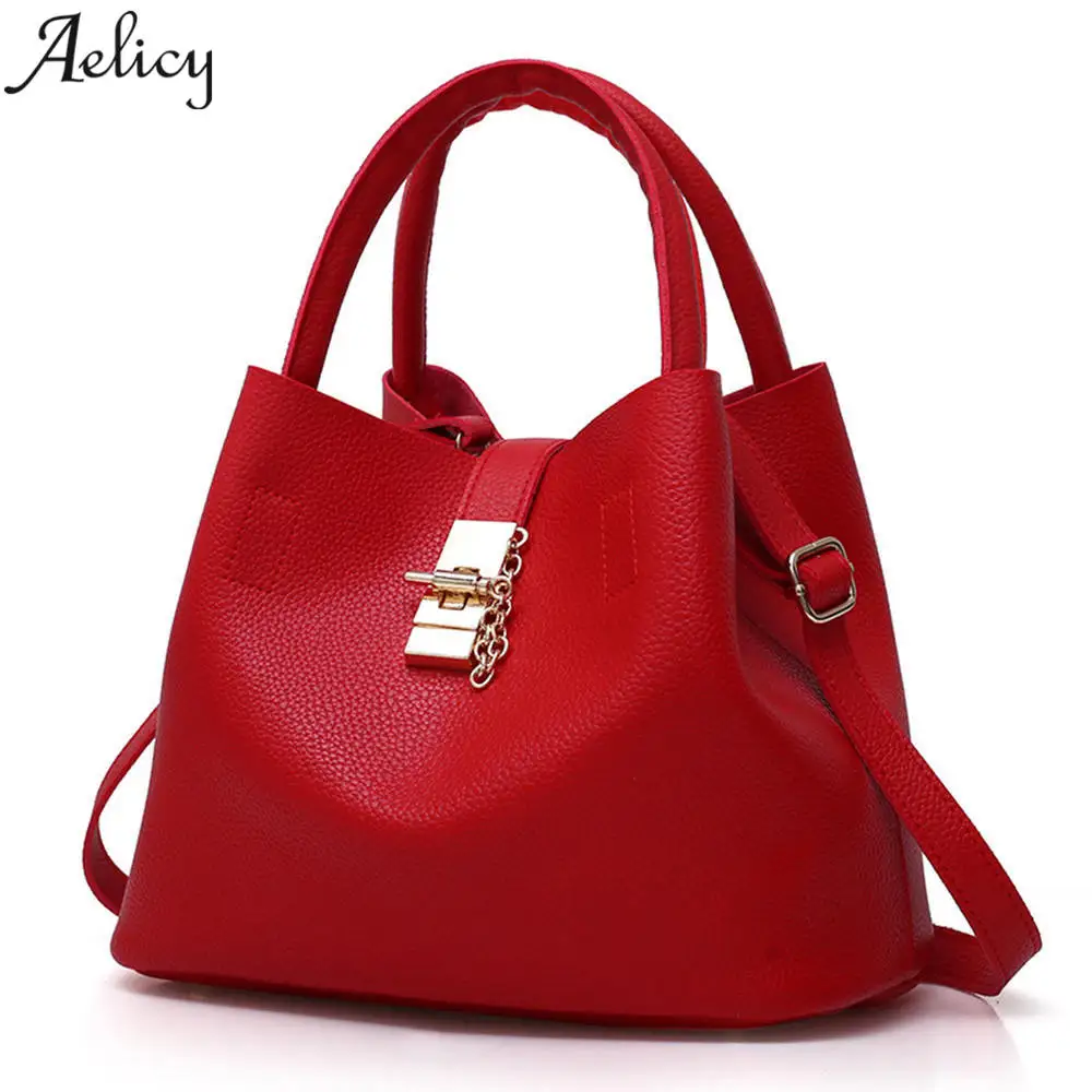 

Aelicy New Large Capacity Women Handbags PU Leather Bags Women Composite Bag Set Designer High Quality Shoulder Bag Vintage