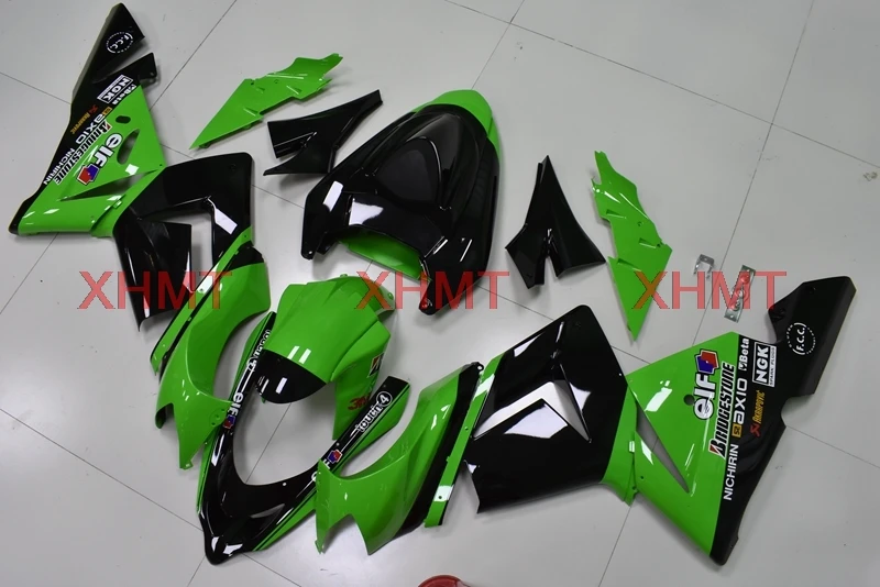 Для ZX-10r 2004-2005 корпус Наборы ZX10r 2004 Обтекатель Наборы ZX-10r 2004 зелено-черный кузов - Цвет: compression moulding