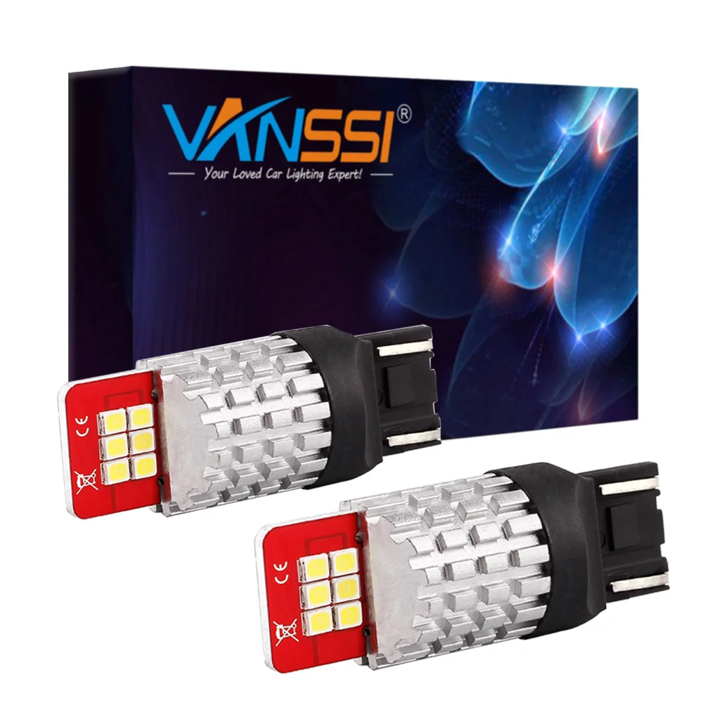 2x T20 7443 7444 7441 W21/5W Srck светодиодный лампы 12-SMD для автомобильных задних фонарей