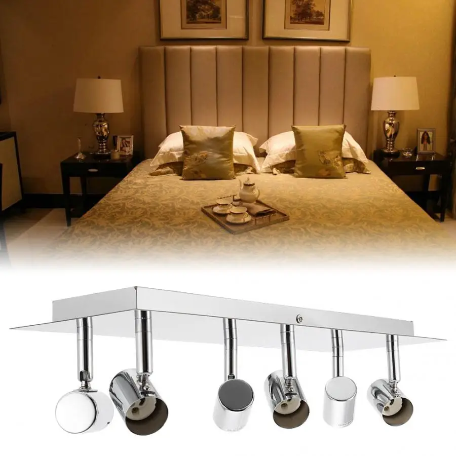 

Ceiling Light Recessed Lamp 86-265V 18W GU10 6 Heads LED Ceiling Light for Wall Living Room