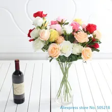1 шт. Красивые Искусственные цветы Шелковая Роза украшение для свадьбы букет, домашнее украшение подарок 6 цветов F435