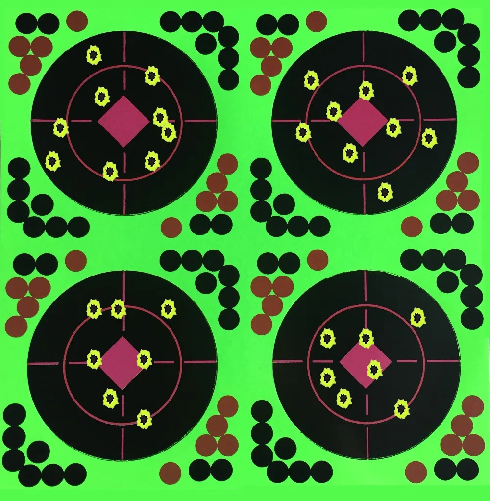 8"*8" Self adhesive Splatter & Reactive Shooting targets for Gun Pistol