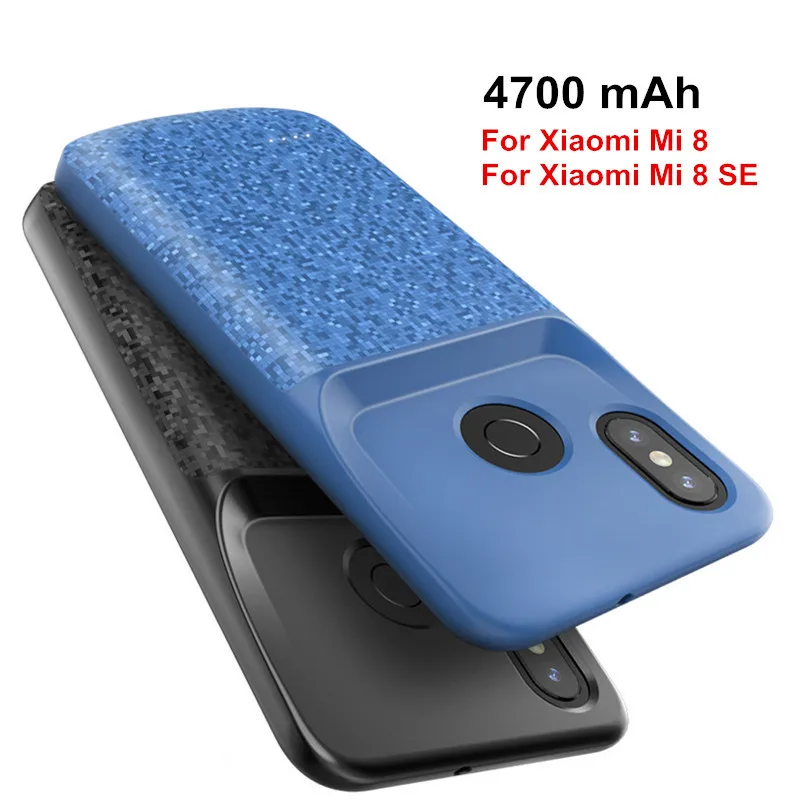 4700 мАч Расширенный чехол для зарядного устройства для Xiaomi Mi 8 Внешняя батарея, крышка для Xiaomi Mi 8 SE запасной внешний аккумулятор чехол для зарядки