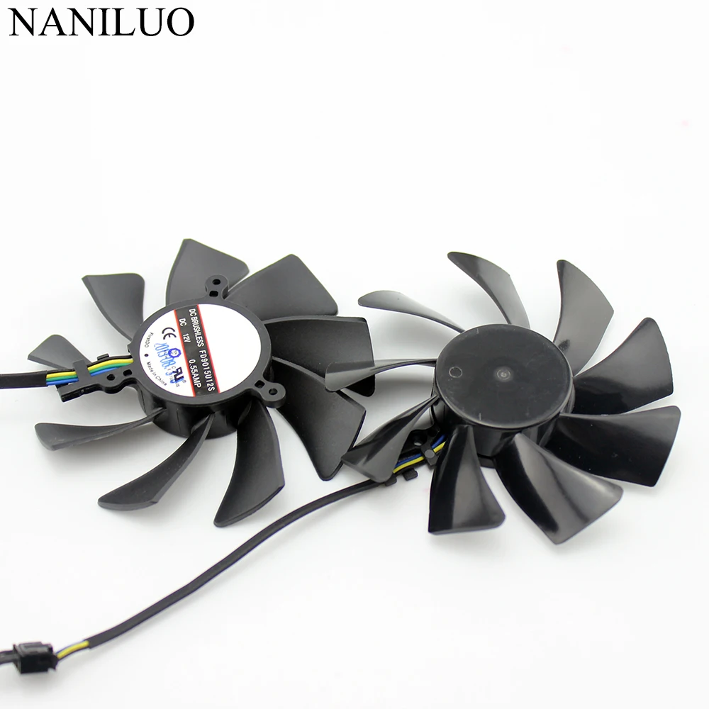85MM FD9015U12S 4Pin DC 12V Cooling Fan Replacement For XFX HD7950 HD 7970 7950 Dual-X Graphics Video Card Cooler Fan