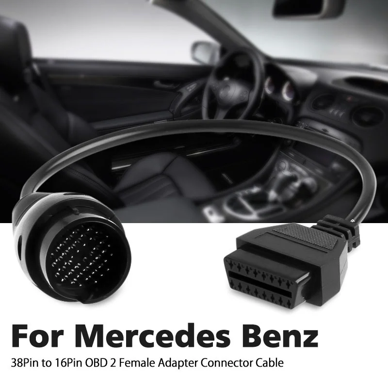 

Professional Diagnostic-Tool for Mercedes Benz 38Pin to 16Pin OBD 2 Cable for Specialized OBDII Cable for Benz Car Accessories