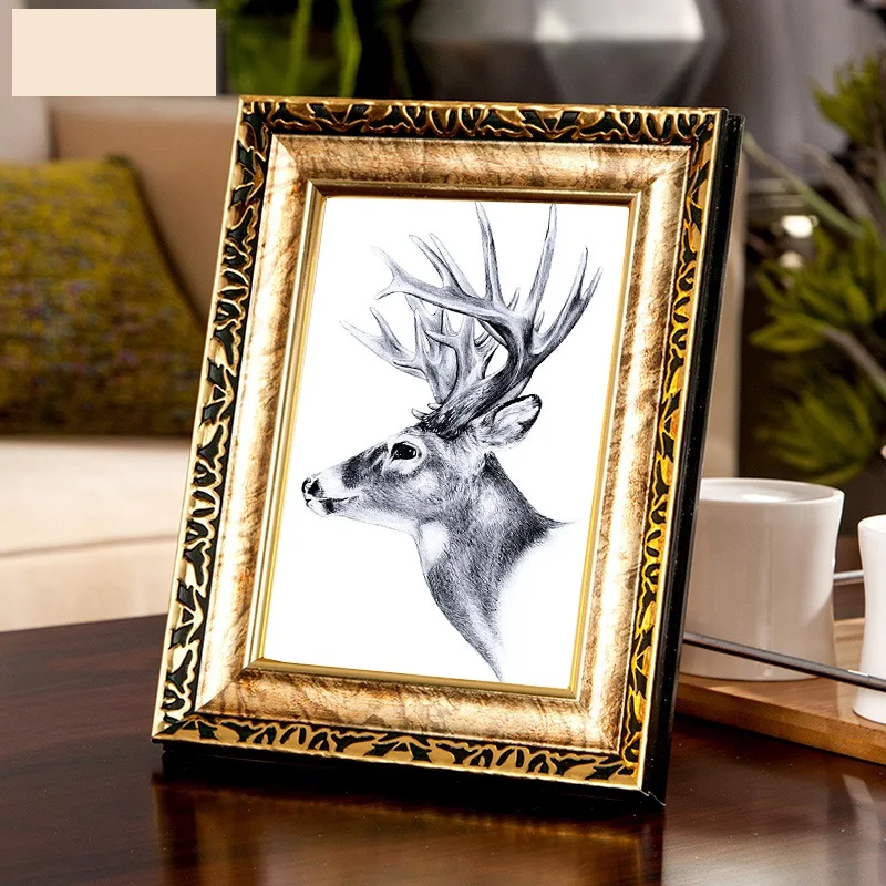 

4 Colors Quality Vintage Photo Frame Gold Picture Frame Europe Home Decor Retro Wedding Pictures Frames Gifts Desk Decoration