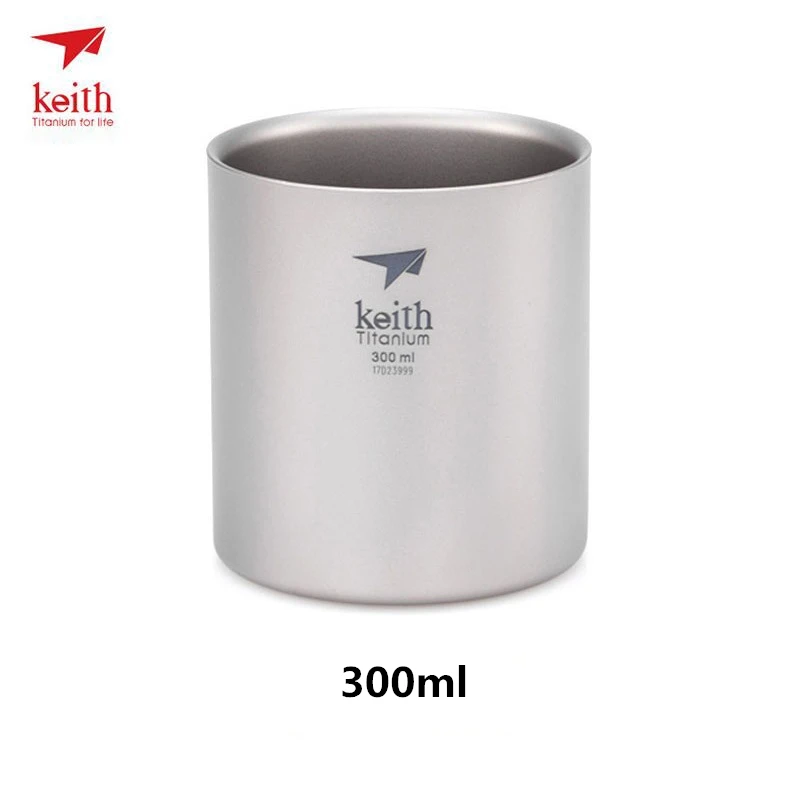 Keith titanio 4 piezas taza Camping al aire libre de viaje portátil de titanio puro tazas de cerveza de vino whisky tazas al aire libre viajes taza de ti3501