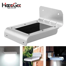 HoozGee Солнечный свет открытый сад супер яркий водонепроницаемый 16 Светодиодный PIR датчик движения Безопасность освещение патио настенный светильник