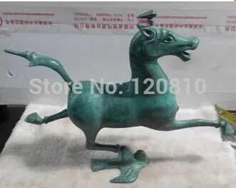 

Free Shipping Collectible Bronze Statue Sculpture Exquiste Handcraft Copper Galloping Horse Treading on a Flying Swallow