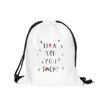 Карманный шнурок сумка унисекс ручная роспись рюкзаки 3D буквы мультфильм характер сумка на шнурке с рисунком Рюкзак луч карман