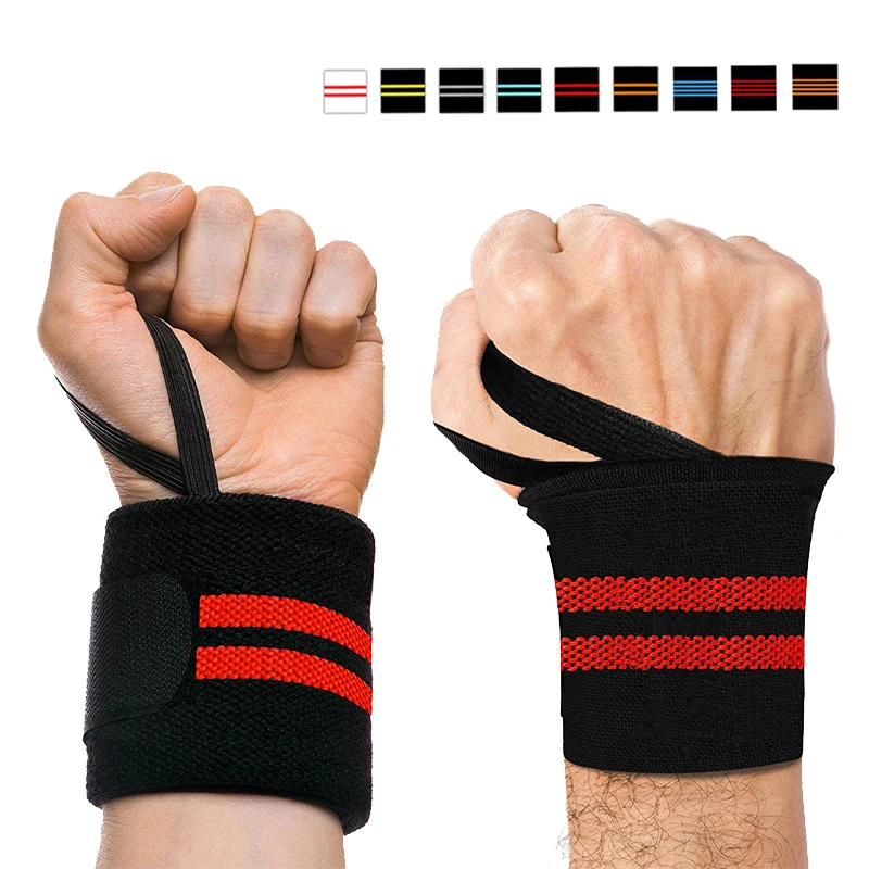 2 шт. регулируемый спортивный браслет эластичные бинты для запястья повязка для тяжелой атлетики Powerlifting Crossfit дышащая поддержка запястья