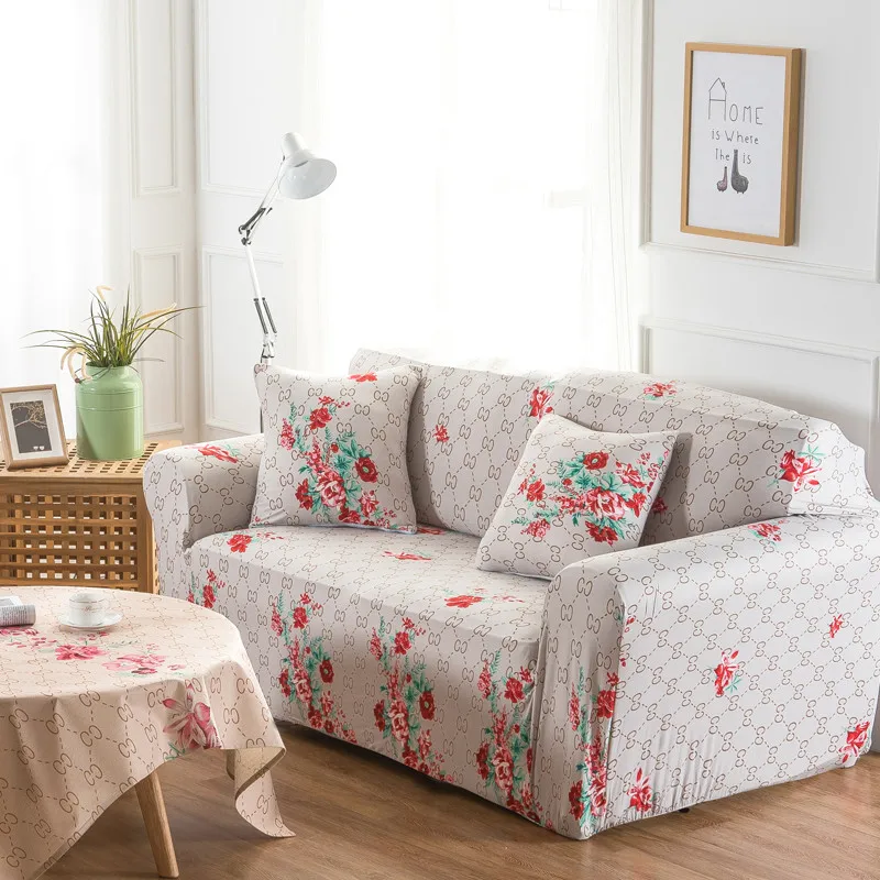 Цветочные напечатанные стрейч чехлы для диванов универсальные эластичные секционные чехлы для диванов чехлы для мебели кресла домашний декор