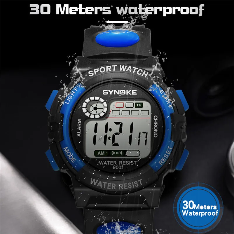 SYNOKE men sports watches dual display analog digital led Multi-Function 30M Waterproof Watch Clock relojes hombre O29#N (10)