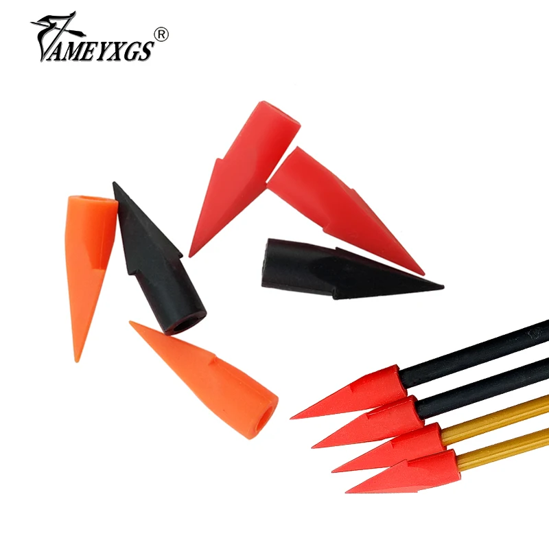 

12pcs Archery Soft Rubber Arrowhead Bow And Arrow Shooting Safety Target Point Tips Fit 6.0/8.0mm Arrow Shaft