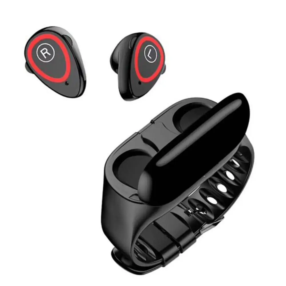 M1 2 в 1 Смарт часы с Bluetooth наушниками и Пульсометром|Смарт-часы| |