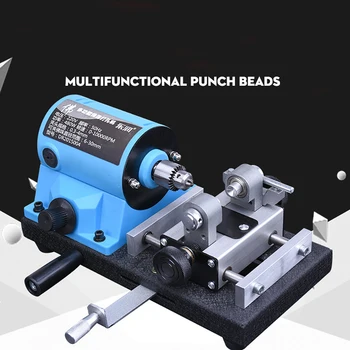 Best 220V Electric Wooden Bead Punching Machine Pearl Drilling Machine For Shell Coral Amber Bead Stone 0-10000RPM