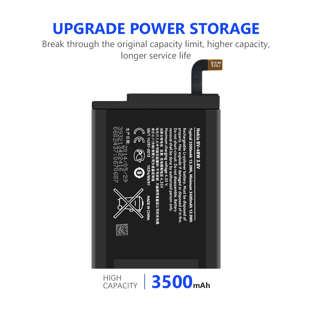 3500 мАч BV 4BW аккумулятор для Nokia Lumia 1520 MARS Phablet RM 937 Bea Lumia1520 литий полимерные батареи