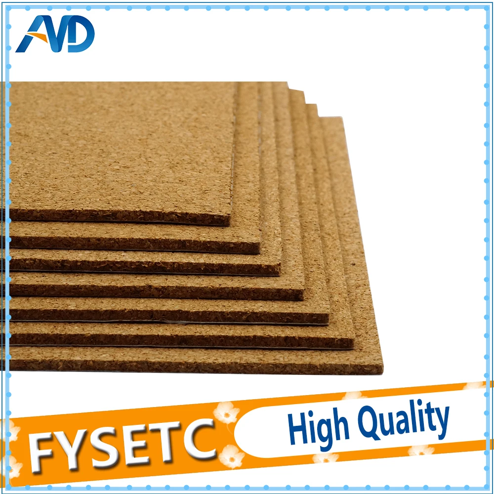 

4pcs Square 200x200mm Thickness 3mm Adhesive Cork Sheets For i3 Heated Bed Hot Plate With Tape Thermal Cork Plate