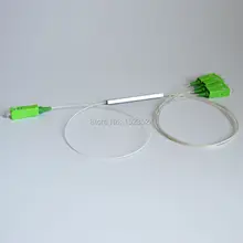 Free Shipping 4pcs/lot 0.9mm Steel Tube 1x4 Mini Blockless SC/APC Fiber Optic PLC Splitter