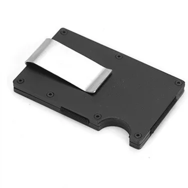 Минималистичный держатель для карт кошелек RFID Блокировка для мужчин и женщин кошелек металлический модный держатель для кредитных карт с зажимом 24 цвета - Цвет: A2