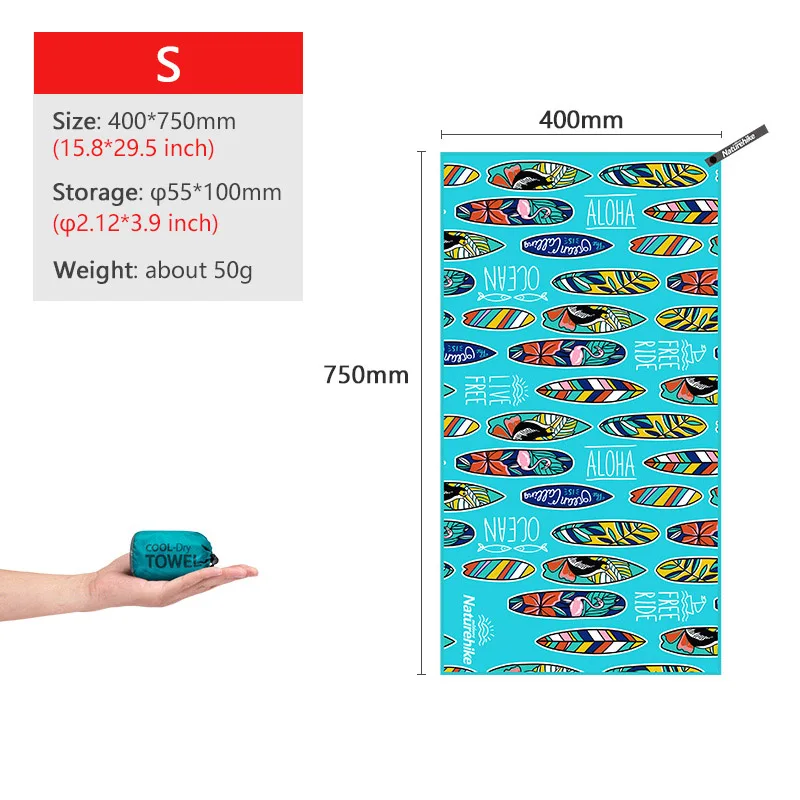 Blue 40x75cm Naturehike быстросохнущие полотенца купальное полотенце 3 цвета 40x75 см 128x75 см Сверхлегкий водопоглощающий Быстросохнущий банный полотенце - Цвет: Blue 40x75cm