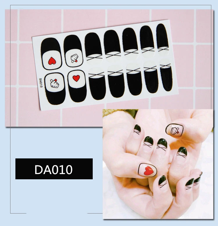 14 шт./компл. 31 Цвета ногтей Стикеры s DIY Nail Art Наклейки плотная Стикеры s самостоятельно аппарат для крепления на гвоздях и Стикеры Обертывания украшения для Красота