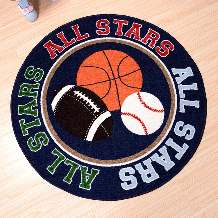 Compare Prices On Kids Sports Rugs- Online Shopping/Buy Low Price 100% Nylon Round Carpet for Kids Bedroom Sports Balls Printed Round Kids Rug Non Slip - Compare Prices On Kids Sports Rugs- Online Shopping/Buy Low Price