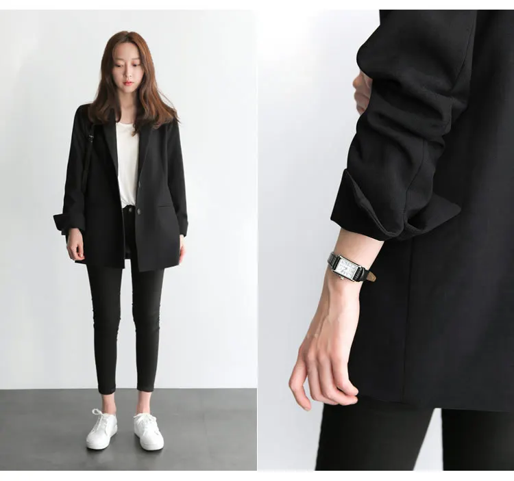 Vadim Blazer Mujer Blazer Feminino Spring And Autumn Ladies Small Suit Two Button In The Coat Slim Size Large Business Women