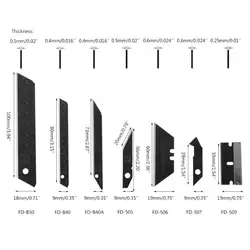 5 шт. 0,25 мм толстые лезвия ультра острые оснастки Сменное бритвенное лезвие нож для ножей Инструменты сплав сталь FD-509 649E