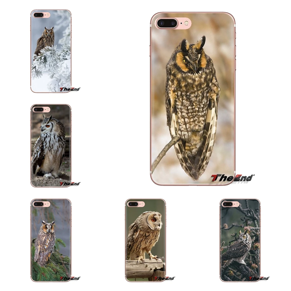 

Long Eared Owl Asio otus Transparent Soft Cases Covers For Huawei Mate Honor 4C 5C 5X 6X 7 7A 7C 8 9 10 8C 8X 20 Lite Pro