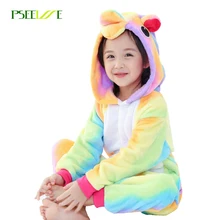 Winter Kid Pajamas Animal Cosplay Children Boy Girl Unicorn Panda Stitch Cartoon Onesie Sleepwear Christmas Pijamas baby