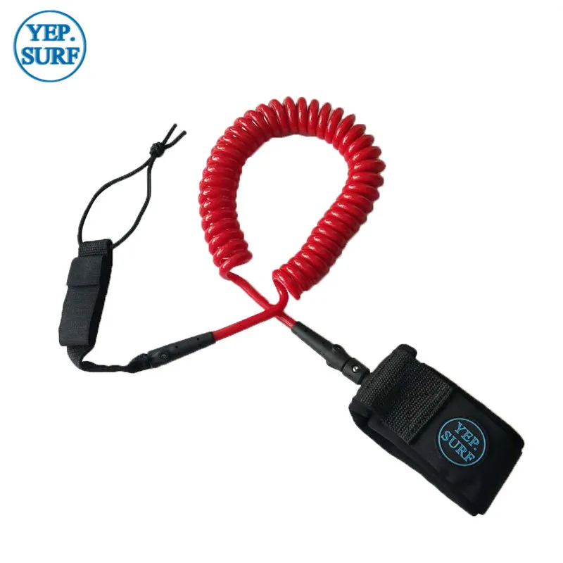 

Surfing coil Leash 9ft-12ft 9mm coil Leash Surf leash 2 colors destroy New Design Surfboard Leash